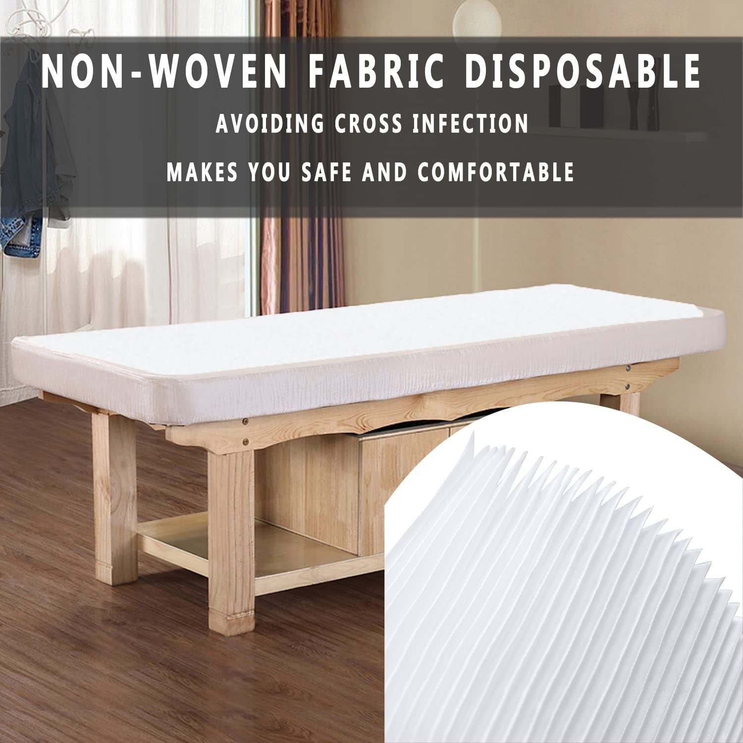 100pcs Disposable Massage Table Sheets - Breathable Non-Woven SPA Bed Covers, 31" x 70", Thin & Flexible, Pink, Not Waterproof, Perfect for Spa and Salon Use, Spa Gifts